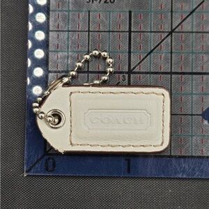 Coach Ivory Leather Mini Hangtag